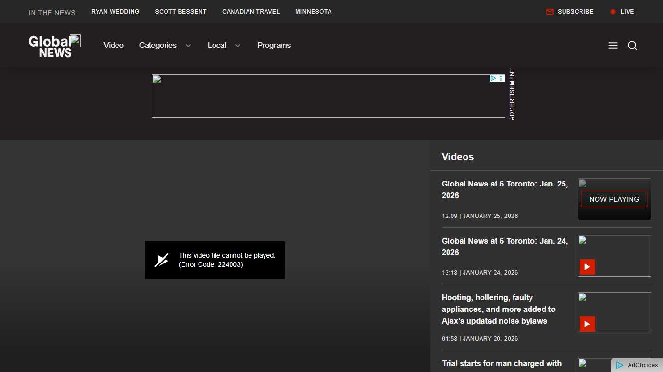 Global News at 6 Toronto: Jan. 25, 2026 Watch News Videos Online