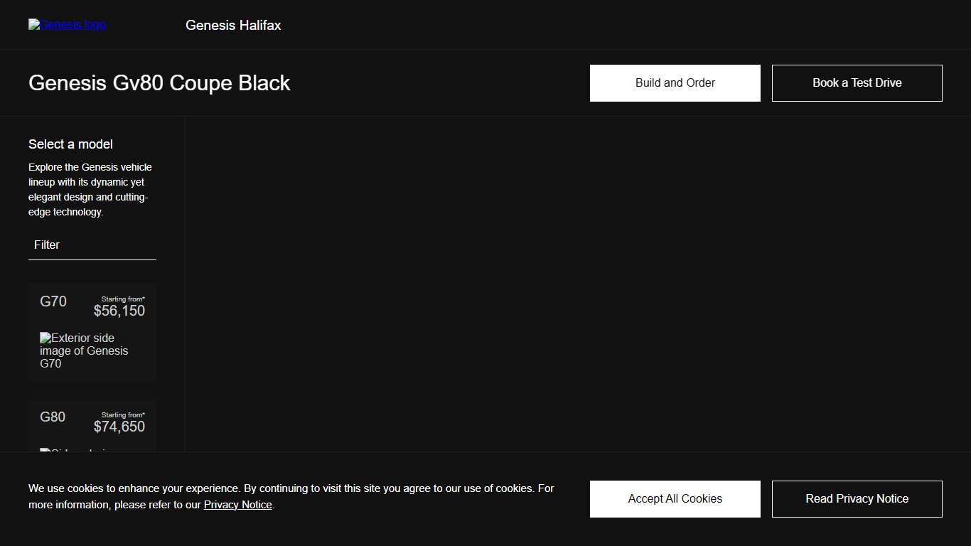 2026 Genesis GV80 Coupe Black - Midsize Luxury SUV Genesis Halifax