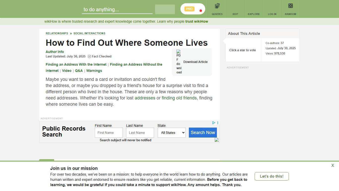 How to Find Out Where Someone Lives: 8 Steps (with Pictures)