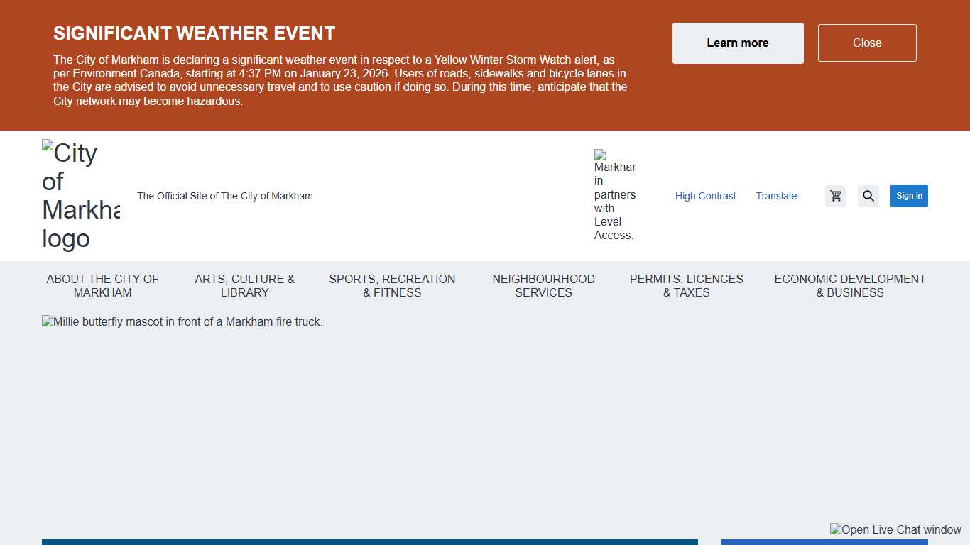 Home page City of Markham